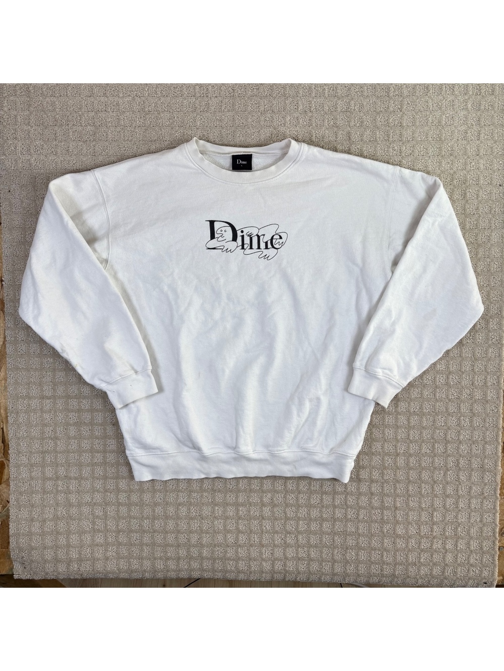 Dime Chilling Crewneck Sweatshirt White Size Large